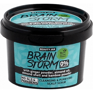 Beauty Jar BRAINSTORM - Valomasis galvos odos šveitiklis 100 g